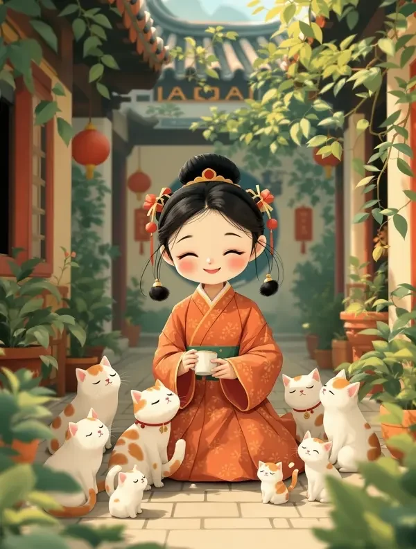 免费全集短剧 猫咖里的桃色午后 治愈短剧在线看 免费全集短剧《猫咖里的桃色午后》封面海报